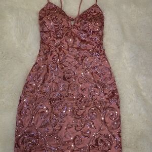 Windsor Sparkling Pink Mini Dress